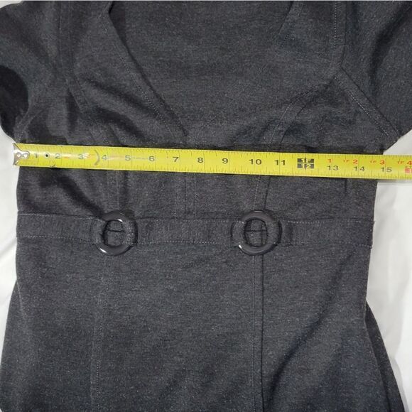 Max studio 3/4  gray knit button accent dress - Picture 6 of 9